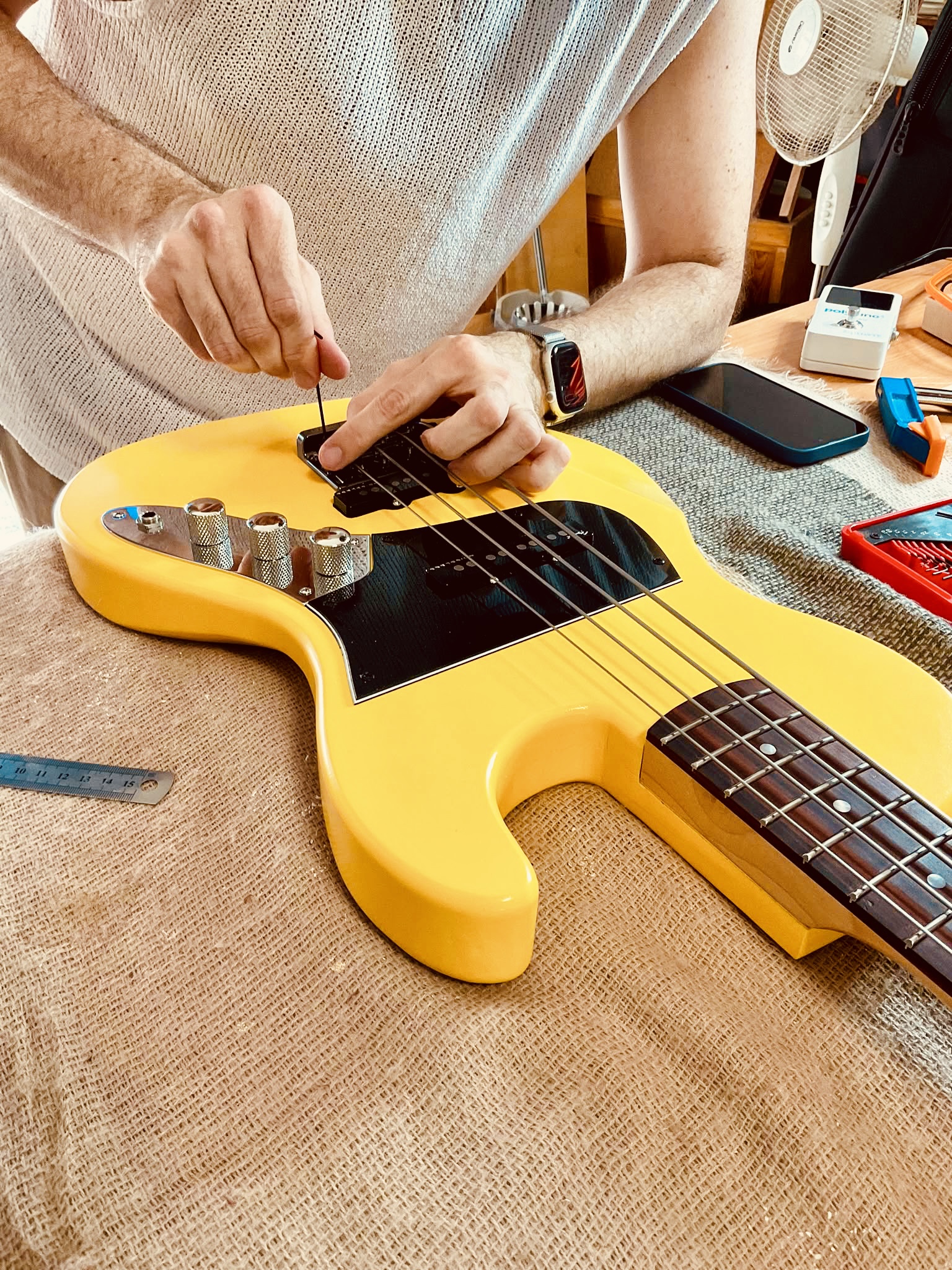 Handcrafted detail of a Nova bass